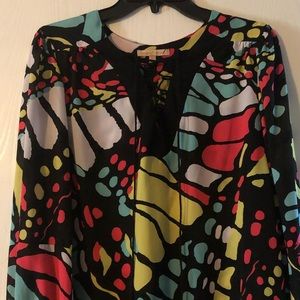 Multicolor long sleeve top